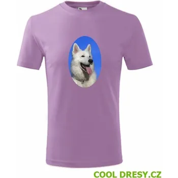 Dětské tričko se psem 3 - Barva: fialová, Velikost 10let