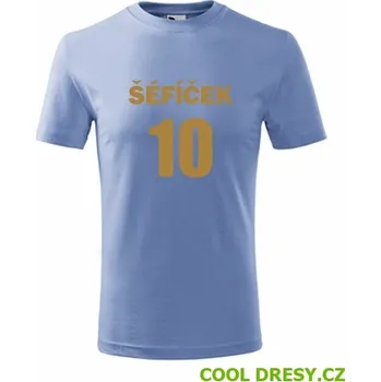 Dětská móda Tričko Šéfíček 10 - Barva: nebesky modrá, Velikost 10let
