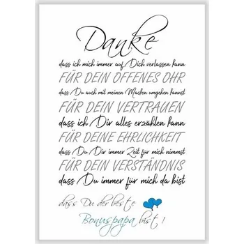 Plakát Dárky pro bonusového tátu od dcery, synův narozeninový dárek pro nejlepšího tátu, umělecký tisk