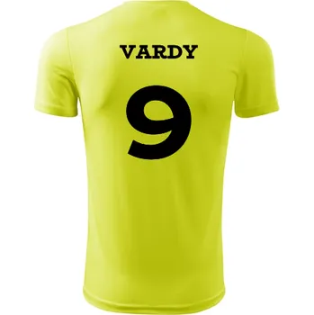 Fotbal Dětský fotbalový dres Vardy - Barva: neonově žlutá, Velikost 6let