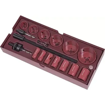 COMPLETO - souprava vykružováků HSS-Bimetal-Co8 16ks KRAFTWERK (KRAF-KR-4900-39B)