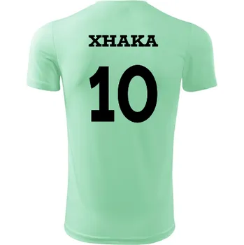 Dětský fotbalový dres Xhaka - Barva: mátová, Velikost 6let