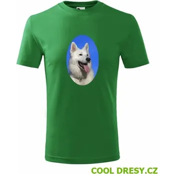Dětské tričko se psem 3 - Barva: střední zelená, Velikost 8let