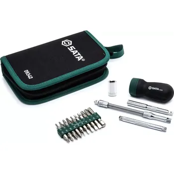 Ruční nářadí 25 ks. Sada ráčnových šroubováků s příklepem (SATAST09342SJ)