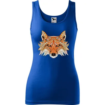 Dámské tílko s potiskem Hlava lišky Velikost: L, Barva: Královsky modrá