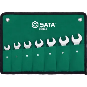 Klíč 7 ks. Sada metrických kombinovaných klíčů s ráčnou (SATAST09034)