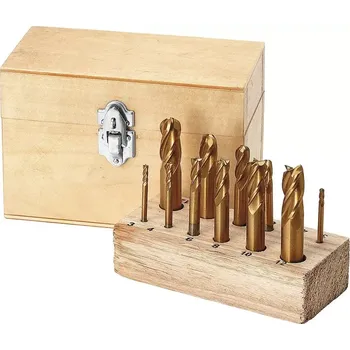 Fréza Frézy-kombinovaná sada, TiN, 3 - 12 mm, 12-dílná (BER421022)