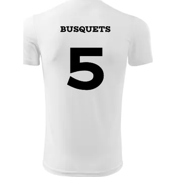 Dětský fotbalový dres Busquets - Barva: bílá, Velikost 8let