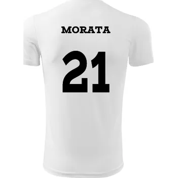 Dětský fotbalový dres Morata - Barva: bílá, Velikost 12let