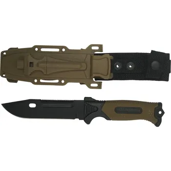 Bojový nůž KOMBAT Nůž s pevnou čepelí ADVENTURE BUSHCRAFT s křesadlem