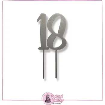 Číslice 18 - plastový zápich - Černá / STŘEDNÍ