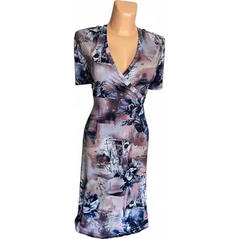 Dámské šaty Šaty DOROTA, Barva Modrá, Velikost XL48, Materiál 98% Polyester 2% Lycra