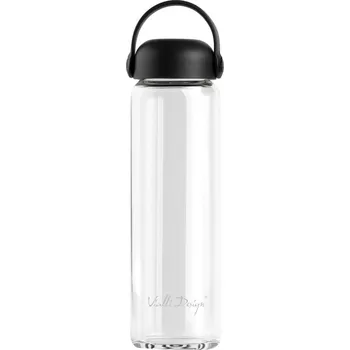 Láhev Vialli Design Láhev skleněná FUORI 0237, 540 ml, černá