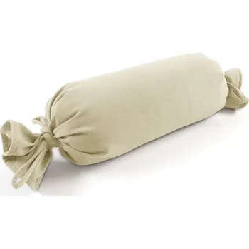 Dekorativní polštářek Polštář válec bonbon Velur VLR-005 Smetanový 15x60 cm