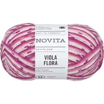 Příze Novita Viola Flora 8381 Tužebník (Ponožková příze Viola Flora Mädesüß)