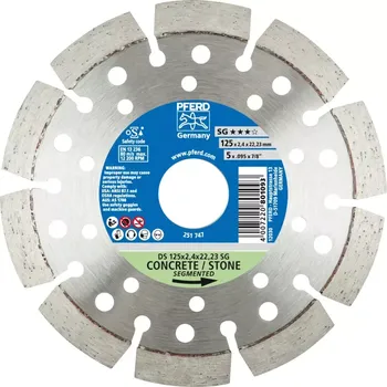Řezný kotouč Diamantový rozbrušovací kotouč Pferd DS 125 x 2,4 x 22,23 SG segmentovaný (PF4007220801093)