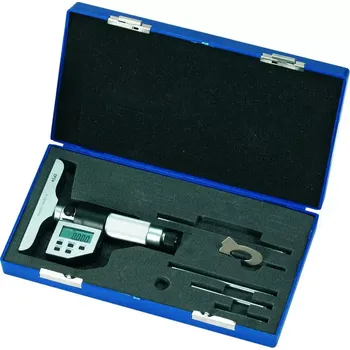 Posuvné měřítko Digitální mikrometrický hloubkoměr s vým.nástavci 0 ÷ 100 mm / 0,001mm (BER311070)