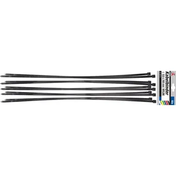 Stahovací páska Vázací pásky Kraftmann 8,0 x 700 mm BGS1080773. Černé (Sada 10 dílů) (BGS1080773)