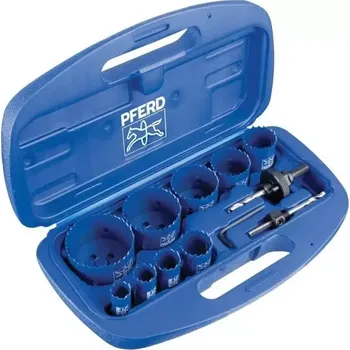 Vrták Děrovací pily pro kruhové otvory Pferd SET LS-SO 13 M 14TLG pro montéry (Sada 14 dílů) (PF4007220319352)