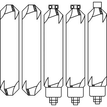 Příslušenství k frézce Sada 5 ks obrysových fréz SPEEDY KT028 (OZKT028)