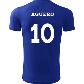 Dětský fotbalový dres Aguero - Barva: královská modrá, Velikost 8let