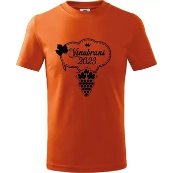 Chlapecké tričko Vinobraní 2023 - Tričko dětské bavlněné - 134 cm/8 let ( Oranžová )