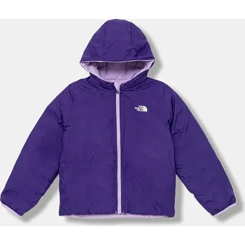 Chlapecká bunda Dětská oboustranná bunda The North Face KID REVERSIBLE PERRITO HOODED JACKET fialová barva, NF0A88VJQZI1 04X, vel. 84-91