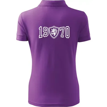 Narozeninový motiv - znak - 1970 - Polokošile dámská Pique Polo - XS ( Fialová )