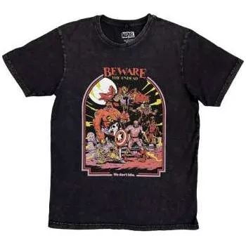 Zahraniční hudba Merch Marvel Comics: Marvel Comics Unisex Stone Wash T-shirt: We Don't Bite (black) (large) L