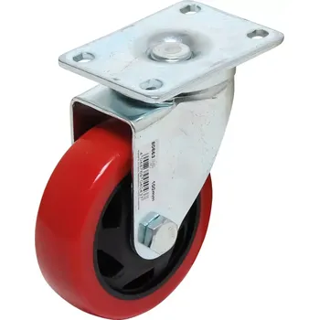 Pojezdové kolečko Otočné kolečko červené/černé 100 mm (BGS1080663)
