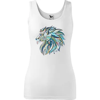 Dámské tílko s potiskem Hlava lva Velikost: S, Barva: Bílá