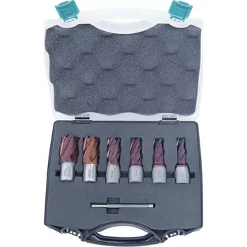 Vrták Jádrové vrtáky pr. 14 ÷ 24 mm Bernardo, hloubka vrt. 30 mm HSS CO5 CDS potažené nACO. (Sada 7 dílů) (BER4111043)