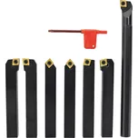 Sada soustružnických nožů HM 16 mm, 6 ks, se seřiz. klíčem (BER442053)