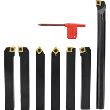 Pracovní nůž Sada soustružnických nožů HM 16 mm, 6 ks, se seřiz. klíčem (BER442053)