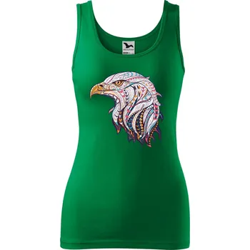 Dámské tílko s potiskem Hlava orla Velikost: S, Barva: Středně zelená