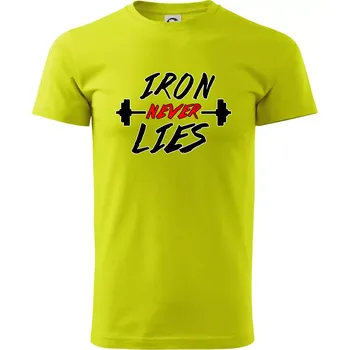 Iron never lies - Klasické pánské triko vyšší gramáže - M ( Limetková )