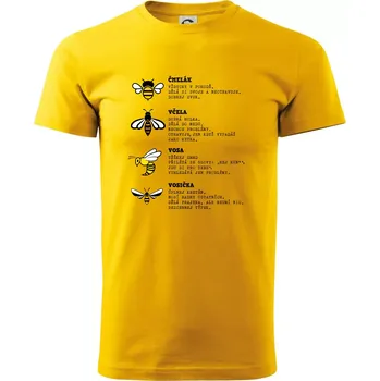 Pánské tričko Encyklopedie včel vos a čmeláků - Triko extra velké (5-8XL) - 8XL ( Žlutá )