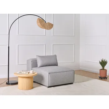 Křeslo 1místný sedací modul šedý látkové čalounění křeslo s polštářem moderní styl obývací pokoj Beliani