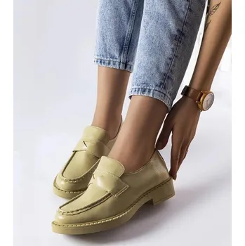 Dámské mokasíny Zelené mokasíny Solea s 4-5 cm podrážkou, 37 i240_207910_2:37