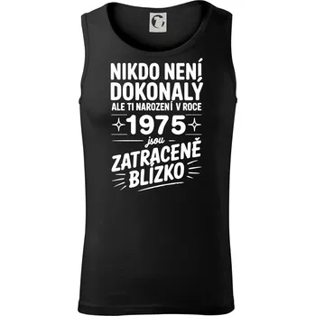 Nikdo není dokonalý ale ti narození v roce 1975 jsou zatraceně blízko - Tílko pánské Core - S ( Černá )