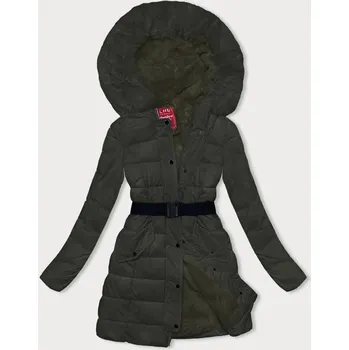 Dámská cargo bunda Péřová zimní bunda pro ženy- army zelená, odstíny zelené M (38) i392_22567-47