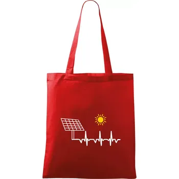 Ekg Fotovoltaická elektrárna - Taška bavlněná - 42 x 38 cm ( Červená )