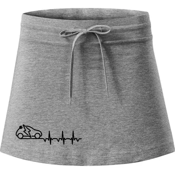 Dámská sukně Ekg elektromobil - Sportovní sukně - two in one - XL ( Tmavě šedý melír )