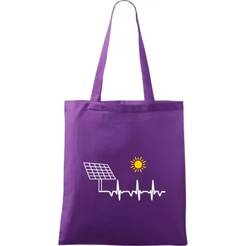 Ekg Fotovoltaická elektrárna - Taška bavlněná - 42 x 38 cm ( Fialová )