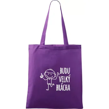 Budu velký brácha - Taška bavlněná - 42 x 38 cm ( Fialová )