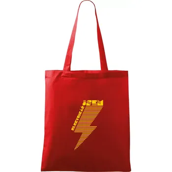 Nákupní taška Jsem elektrikář - blesk - Taška bavlněná - 42 x 38 cm ( Červená )