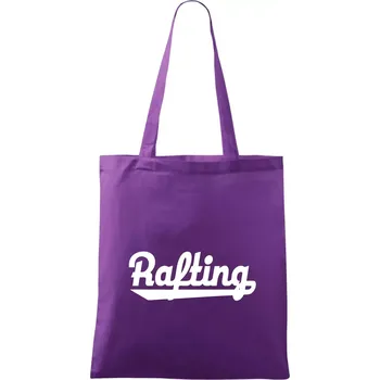 Rafting nápis - Taška bavlněná - 42 x 38 cm ( Fialová )