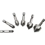 Záhlubníky HSS do kovu 6,3-20,5 mm kuželové. sada 6 ks