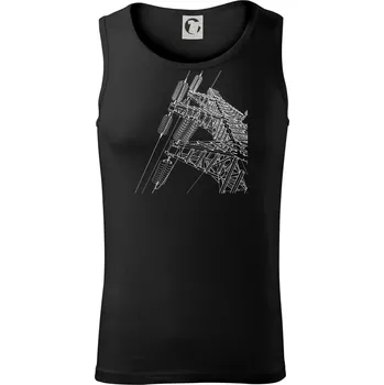 Pánské termoprádlo Nákres stožáru vysokého napětí - Tílko pánské Core - S ( Černá )