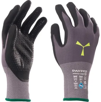 Pracovní rukavice Máčené pracovní rukavice P/TOUCH 15GRIP, Payper Barva: ŠEDÁ/ČERNÁ, Velikost: 11